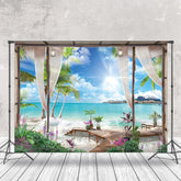Lofaris Sunshine Beach Sea Summer Holiday Photo Backdrop